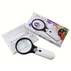 Kính lúp phóng đại có đèn LED siêu sáng size to 85 cm, Tặng kèm PIN , Zoom loại tốt nhất X10 lần X45 lần