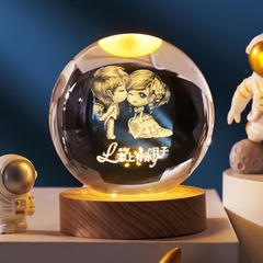 Đèn Ngủ 3D Quả Cầu Pha Lê Phát Sáng, Quà Tặng Sinh Nhật, Quà Lưu Niệm