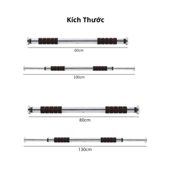 Xà Đơn Treo Tường Gắn Cửa Tập Gym, Cơ Bụng, Thể Hình Tại Nhà Kích Thước 0.6 x 1 m , 0.8 x 1.3 m