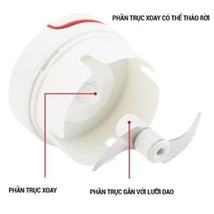 Dụng Cụ Xay Tỏi Ớt Xay Thịt Rút Dây