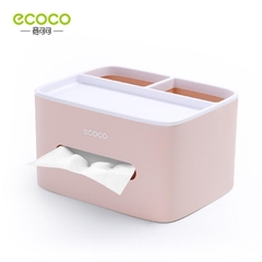 Hộp Đựng Giấy Ăn - Hộp Đựng Khăn Giấy Ecoco Có Ngăn Để Đồ, Trang Trí Nhà