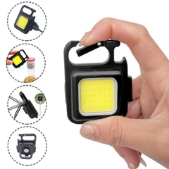 Đèn Pin Led Mini Siêu Sáng COB Có Móc Khóa Dùng Mở Nắp Chai Chế Độ Nhấp Nháy Có Sạc Usb