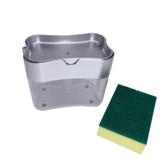 Hộp Đựng Nước Rửa Chén Có Vòi Bơm Và Khay Đựng Kèm Miếng Bọt Biển 2 In 1