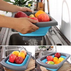 Rổ Đựng Ráo Nước Kéo Dài Rửa Rau Củ Hoa Quả