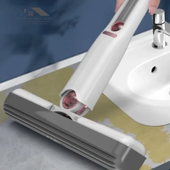 Cây Lau Mặt Kính Có Nút Kéo Vắt Nước