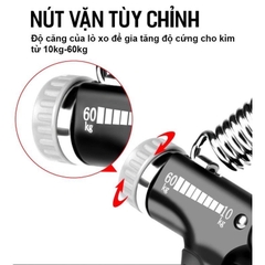Kìm Bóp Tay Dụng Cụ Tập Tay Tại Nhà Điều Chỉnh Lực 5 - 60 kg Có Đếm Số Tự Động
