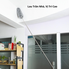 Chổi Quét Trần Nhà Lau Bụi, Mạng Nhện Trên Cao Có Thể Rút Gọn Và Điều Chỉnh Độ Dài Đến 2M8