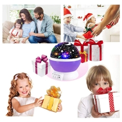 Đèn Ngủ Chiếu Bầu Trời Trăng Sao Star Master Xoay Tròn 360 Độ Trang Trí Phòng Ngủ Lãng Mạn Dễ Thương