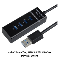 Hub Chia 4 Cổng USB 3.0 Tốc Độ Cao Dây Dài 30 cm