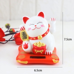 Mèo Thần Tài Vẫy Tay Chiêu Tài Lộc, May Mắn Sử Dụng Pin Năng Lượng Mặt Trời