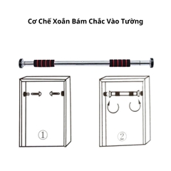 Xà Đơn Treo Tường Gắn Cửa Tập Gym, Cơ Bụng, Thể Hình Tại Nhà Kích Thước 0.6 x 1 m , 0.8 x 1.3 m