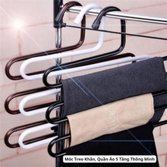 Móc Treo Khăn, Quần Áo 5 Tầng Thông Minh