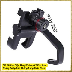 Giá Đỡ Kẹp Điện Thoại Xe Máy C2 Kim Loại Chống Cướp Giật Chống Rung Chắc Chắn
