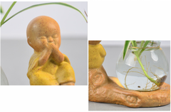 Bộ 4 tượng chú tiểu kèm lọ hoa