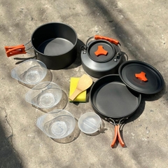 Bộ Nồi Dã Ngoại Gấp Gọn 9 Món Dùng Để Nấu Ăn Chuyên Đi Cắm Trại Du Lịch Camping Picnic