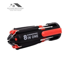 Tuốc Nơ Vít 8 Trong 1 Tích Hợp Đèn Led Soi Sáng