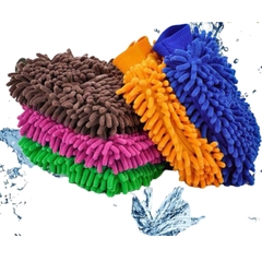 Găng Tay Rửa Xe San Hô 2 Mặt Mềm Mịn Sợi Microfiber Chuyên Dụng Cho Ô Tô, Xe Máy