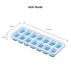 Combo 4 Khay Làm Đá Silicone 14 Ô Có Nắp Đậy