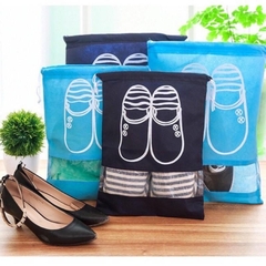 Combo 10 Túi Vải Đựng Giày Dép Du Lịch Size Lớn Có Dây Rút