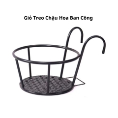 Giỏ Treo Chậu Hoa Ban Công Có Móc Đường Kính 22 Cm