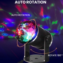 Đèn Led Trụ Xoay Màu Cảm Ứng Âm Thanh Chớp Nháy Theo Điệu Nhạc Có Thể Điều Chỉnh Được Góc Chiếu Trang Trí Nhà, Karaoke, Vũ Trường