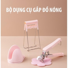 Bộ dụng cụ gắp đồ nóng 6 món inox