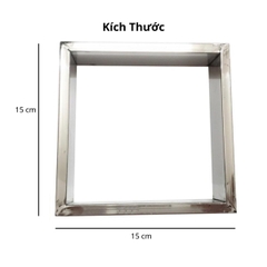 Khuôn Bánh Chưng Inox Vuông Kích Thước 15 x 15 x 4 Cm