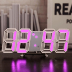 Đồng Hồ Điện Tử LED 3D Để Bàn, Treo Tường Có Chức Năng Báo Thức Đo Nhiệt Độ