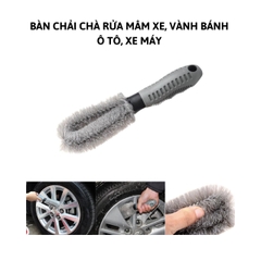 Bàn Chải Chà Rửa Mâm Xe, Vành Bánh Có Tay Cầm Chuyên Dụng Cho Ô Tô, Xe Máy