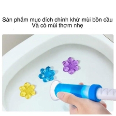 Gel khử mùi bồn cầu bông hoa, gel thơm khử trùng bồn cầu, làm sạch toilet