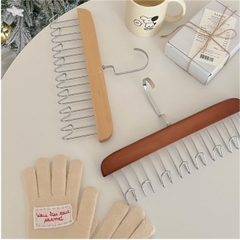 Móc Gỗ Có 8 Móc Treo Cà Vạt, Thắt Lưng, Áo Dây, Khăn Quàng