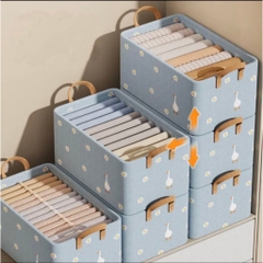 Hộp Đựng Quần Áo Nhiều Ngăn Có Quai Xách 47x28x20cm