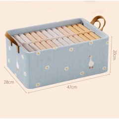 Hộp Đựng Quần Áo Nhiều Ngăn Có Quai Xách 47x28x20cm