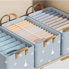 Hộp Đựng Quần Áo Nhiều Ngăn Có Quai Xách 47x28x20cm