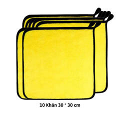 [ Loại Dày ] Combo 10 Khăn Lau Xe 3M Sợi Microfiber Mềm Mịn Chuyên Dụng Dùng Cho Xe Ô Tô, Xe Máy