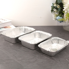 Sét 10 khay giấy bạc hình chữ nhật