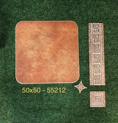 Gạch giả cổ chống trơn 50x50 cm nhập khẩu 55212 Biệt thự, sân vườn, villa, ban công, nhà cổ