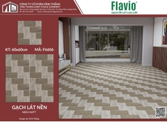 Gạch lát nền 60x60 cm F6606 vân gỗ, men matt