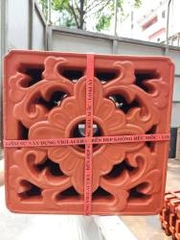 Gạch thông gió 30x30cm gốm đỏ hoa cúc