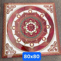 Gạch thảm chiếu nghỉ cầu thang, thang máy KT 80x80 cm HV-08 (khắc kim)