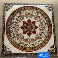 Gạch thảm chiếu nghỉ cầu thang, thang máy KT 80x80 cm HV-09 (khắc kim)