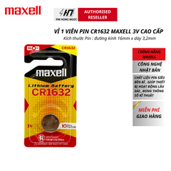 Pin CR1632 Maxell Lithium 3V Made In JAPAN - 1 Viên