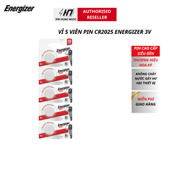 PIN CR2025 3V ENERGIZER LITHIUM ECR 2025 TS1X5 Vỉ 5 Viên
