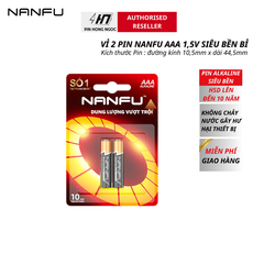 Pin NANFU AAA2 Alkaline LR03/1,5V ( Vỉ 2 Viên ) - Hàng chính hãng