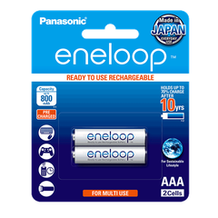Vỉ 2 Viên Pin Sạc Panasonic Eneloop AAA 800mAh BK-4MCCE Chính Hãng