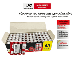 Pin AA panasonic hi-top R6DT/4S Hộp 60 Viên