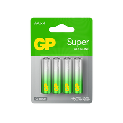 Vỉ 4 Pin GP Super Alkaline LR6 AA 1,5V GP15A-2U4