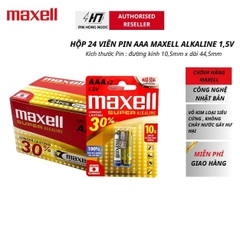 Hộp 24 Viên Pin Maxell Super Alkaline AAA 1,5V chính hãng