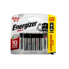 Pin Energizer MAX AAA E92 Bp8+4 1,5V Vỉ 12 Viên