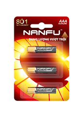 Pin NANFU AAA3 Alkaline LR03/1,5V ( Vỉ 3 Viên ) - Hàng chính hãng